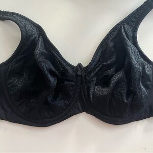 Elila leopard print black bra.  Three- piece construction for hourglass shape.